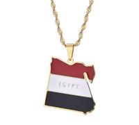 Genérico For Egypt Stainless Steel Pendant Necklaces Jewelry Gold Color Items for Bridal Women Man Party Gifts Sets Round Ball Jewelry (Model 1)