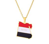 Genérico For Egypt Stainless Steel Pendant Necklaces Jewelry Gold Color Items for Bridal Women Man Party Gifts Sets Round Ball Jewelry (Model 3)