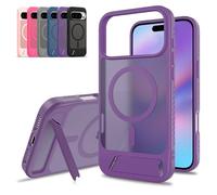 Genérico for iPhone 17 Pro MAX Case with Hidden Stand, Military-Grade Protection & Ultra-Thin Matte Finish (Purple,15)