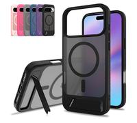 Genérico for iPhone 17 Pro MAX Case with Hidden Stand, Military-Grade Protection & Ultra-Thin Matte Finish (Black,16Pro)