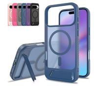 Genérico for iPhone 17 Pro MAX Case with Hidden Stand, Military-Grade Protection & Ultra-Thin Matte Finish (Blue,15)