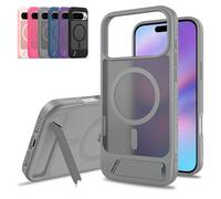 Genérico for iPhone 17 Pro MAX Case with Hidden Stand, Military-Grade Protection & Ultra-Thin Matte Finish (Gray,17Air)