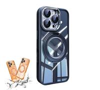 Genérico for iPhone 17 Series 360 Magnetic Case with Rotating Stand, Military - Grade Shockproof Protective Case for iPhone 14/15/16/17 Series (Blue,FOR 15PROMAX)