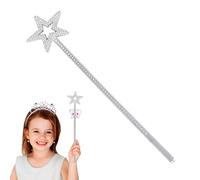 Genérico for Kids - Five-Pointed Star Glitter, Angel Wand Princess Costume | Little Princess Fairies Dancers Masquerades, Fun Glitter Ẃand Toy for Dress Up Birthday Party Playtime