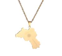 Genérico For Kurdistan Stainless Steel Map Pendant Necklaces Jewelry Gold Color Items For Women Man Party Gifts Ethnic Style Jewelry (Model 1)