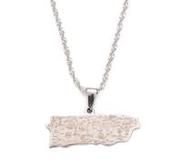 Genérico For Puerto Rico Stainless Steel Map Gold Pendant Necklace,Fashionable and Versatile,for Men Women Brides and Grooms,Wedding Parties,Various Festivals (model9)