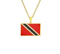 Genérico For Trinidad and For Tobago Stainless Steel Map Pendant Necklaces Map Jewelry Gold Color Items Bridal Women Man Party Gifts Jewelry (Model 5)