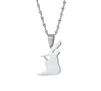 Genérico For Trinidad and For Tobago Stainless Steel Map Pendant Necklaces Map Jewelry Gold Color Items Bridal Women Man Party Gifts Jewelry (Model 12)