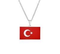 Genérico For Turkey Stainless Steel Map Gold Pendant Necklace,Fashionable and Versatile,for Men Women Brides and Grooms,Wedding Parties,Various Festivals (model3)