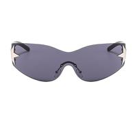 Genérico for Women, Rimless Shield Wrap Around Shades, 2000s Glasses, UV400 Protection Fashion Eyewear for Men and Women