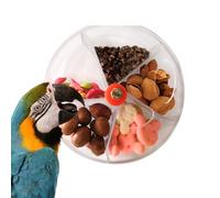 Genérico Foraging Toys for Birds, Creative Parrot Foraging Toys, ABS Parrots Chewing Toy, Intelligence Development Training Tool, Compartmented Food Box, Interactive Wheel Feeder, 13x13cm