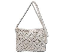 Genérico Forcipower Stylish Summer Woven Bag,Minimalist Tassel Women's Clutch - Retro Cotton Rope Woven Bag (White)