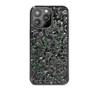 Genérico Forged Carbon Fiber Phone Case, Anti-Slip Magnetic Design for iPhone 16/15/14/13/12/11 Pro MAX Plus, Wireless Charging Compatible (12/12 Pro,Green)