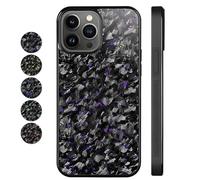 Genérico Forged Carbon Fiber Phone Case for iPhone 16 Pro MAX Case Carbon Fiber, Magnetic Anti-Fall Protective Phone Case, Carbon Fiber Phone Case for iPhone 16 15 14 13 12 Pro MAX (12,Purple)