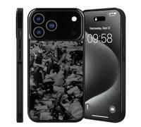 Genérico Forged Carbon Fiber Phone Case for iPhone 17 Pro MAX, All-Inclusive Magnetic Wireless Charging, Color Clash Design, Aramid Fiber for iPhone 11/12/13/14/15/16/17 Pro MAX (for 12,Black)