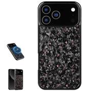 Genérico Forged Carbon Fiber Phone Case for iPhone 17 Pro MAX, All-Inclusive Magnetic Wireless Charging Anti-Fall Protective, for iPhone 17 Pro MAX Case (Pink,for iPhone 17 Air)