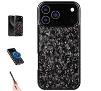 Genérico Forged Carbon Fiber Phone Case for iPhone 17 Pro MAX, All-Inclusive Magnetic Wireless Charging Anti-Fall Protective, Color Clash Design for iPhone 17 Pro MAX Case (Pink,for iPhone 17 Air)