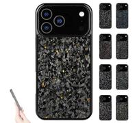 Genérico Forged Carbon Fiber Phone Case for iPhone 17 Pro MAX, All-Inclusive Magnetic Wireless Charging Anti-Fall Protective, for iPhone 13-17 Series (Yellow,Suit For 16e)