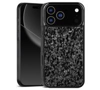 Genérico Forged Carbon Fiber Phone Case for iPhone 17 Pro MAX-Anti-Slip Sides，Magnetic All-Inclusive Protective Anti-Fall Case for MagSafe (16,Black)
