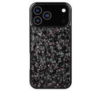 Genérico Forged Carbon Fiber Phone Case for iPhone 17 Pro MAX, for iPhone 17 Pro MAX Case Aramid, All-Inclusive Magnetic Wireless Charging Anti-Fall Protective Phone Case (Pink,17)