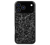 Genérico Forged Carbon Fiber Phone Case for iPhone 17 Pro MAX, for iPhone 17 Pro MAX Case Aramid, All-Inclusive Magnetic Wireless Charging Anti-Fall Protective Phone Case (Black,17 Pro)