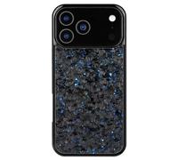 Genérico Forged Carbon Fiber Phone Case for iPhone 17 Pro MAX, for iPhone 17 Pro MAX Case Aramid, All-Inclusive Magnetic Wireless Charging Anti-Fall Protective Phone Case (Blue,17 Promax)