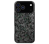 Genérico Forged Carbon Fiber Phone Case for iPhone 17 Pro MAX, for iPhone 17 Pro MAX Case Aramid, All-Inclusive Magnetic Wireless Charging Anti-Fall Protective Phone Case (Green,17 Air)