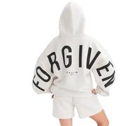 Genérico Forgiven Hoodie Essential Hoodie Oversized Christian Heavyweight Faith Sweatshirt,Faith ISN’t Meant to Be Silent (M,White)