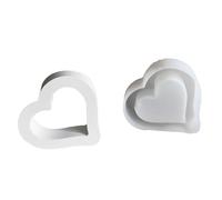 Generico Forma de Corazón de Silicona para Resina - Rosa/Rojo, Resina Epoxi para San, Decoración del Hogar de Boda DIY 5x4 Pulgadas Silicona Resistente al Calor,