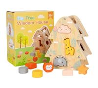 Genérico Formsortierwürfel - Kinder, Holzform-passender Würfel | Feinmotorik, Vorschulerziehung, Formsortierspielzeug für Arbeitszimmer und Schlafzimmer