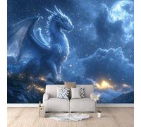 Genérico Fotomurales Dragón Alas 450x315 cm Papel Pintado Dragón Impresión 3D Pared Tela no Tejida Fácil de Instalar Limpiar Poster Ideal para Salones Cocinas Pasillos Papel Pintado Pared Dormitorio