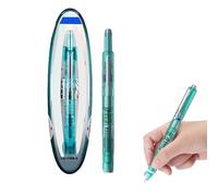Genérico Fountain Pen Retractable:0.38mm Blue&Black Ink Transparent Barrel Includes 5 Refillable Ink Cartridges, Ergonomic Grip for Everyday Use (Green Pen Body, Black Ink)