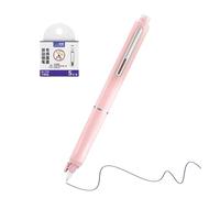 Generico Fountain Pen, Retractable Writing Tool, Fine Point, 0.71x0.59x5.91 Inches Refillable Ink Cartridge, Smooth Flow Design for Journaling, Sketching, Doodling, Students, Home, Office