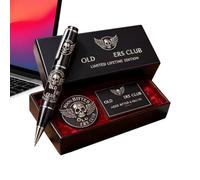 Genérico Fountain Pens - Classic Ink Fountain Pen Set | Metal Badge Office Supplies, For Journaling Drafting Home School Men Husband Calligraphers Graduates