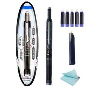 Genérico Fountain Pens For Writing | 18cm Fine Nib Blue Ink Pen | Long Serving Non-slip Grip Stationary Supplies For Sketching Lettering Doodling Text Highlighting