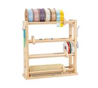 Genérico Four Tier Ribbon Organizer - Colorful Rack Spool Holder Distributor | For Sewing Thread Mesh Ribbons Garlands Tape | Craft Studio Shop Boutique Florist Gift Wrapping