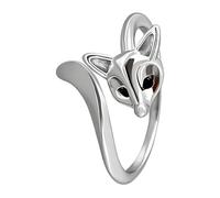Generico Fox Animal Ring, Open Band Jewelry Design, Cute Silver Gold Fox Ring Accessory, 0.78 InchesTarnish Resistant Fashion Rings Piece, Elegant Animals Style Jewelry Item for Women Girls,