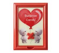 Genérico Frame Candy Dispenser - Christmas Heart Home Decor Bear For Festive Snacking And Gifting | PP Material With Double Function Design, For Kitchen, Table, Bedroom, Bar, Mantel Display