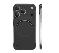Genérico Frameless Magnetic Series Designed for iPhone 17 Full Range,Curranet Magnetic Frameless Hard Case,Compatible with Magsafe&Wireless Charging (iPhone16 Pro MAX,Black)
