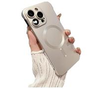 Genérico Frameless Matte Ultra Thin Magnetic Phone Case, Metallic Paint Borderless Minimalist Design, for iPhone Case 16/15/14/13/12 Pro MAX (For iPhone 12 Pro,Gold)