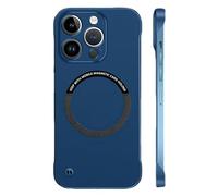 Genérico Frameless Matte Ultra Thin Magnetic Slim Case, Hard Pc Slim Case Compatible with Magsafe for iPhone 16 15 14 13 12 Pro MAX Plus (Azul,for iPhone 13)