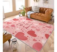 Genérico Franela Alfombras de Habitacion Antideslizantes 80x150 cm SoñAdora Amorosa RomáNtica Tapete Suave Que No se Desprende, Rosa Alfombras para Interiores para Sala, Dormitorio, Comedor