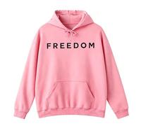 Genérico Freedom Charlie Kirk White Hoodie, Charlie Kirk Freedom Hoodie a True Patriot, Sweatshirt Unisex (Pink,M)
