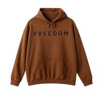Genérico Freedom Charlie Kirk White Hoodie, Charlie Kirk Freedom Hoodie a True Patriot, Sweatshirt Unisex (Brown,M)