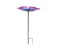 Genérico freestandingg Birdbaths - Flower Bird Bath Stake, Metal Decorative Feed Station | Garden Water Bowl Outdoor, Floral Shaped Wildlife For Hydration Hummingbird Bee Butterfly Garden Patios