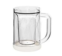Generico Freezer Beer Mug - PET 14,7 cm, Fridge Beer Cooler, Frosty Ice Cup | Freezable Pint Glass With Handle, Ergonomic Design For Keeping Drinks Cold, Beers, Coffee, Soda, Home, Party, Outdoor Use