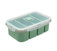 Genérico Freezer Ice Molds, 4-Compartment Leakproof Silicone Tray, Food Grade Storage Cubes, Home Camping Picnic Travel, Broth Sauce Fruit Vegetable Salad Freezing, Easy Release Flexible Cube Mold