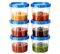 Genérico Freezer Meal Boxes, Stackable Storage Containers, Food Prep Set, 16oz Leakproof Lids Pack 6 Piece Organizer for Refrigerator Kitchen Fruits Snacks Sauces Oats Ice Cream Use Kit System