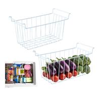 Genérico Freezer Organizer Bin, Bottom Freezer Storage, Efficient Food Organization, Clear Space Saver, Stackable Fridge Solution, for Kitchen Hotel Restaurant Home Use, 17.72x9.65x7.87 Inches