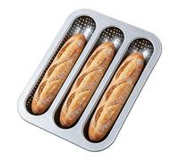 Genérico French Bread Pan - 25.5x32cm Carbon Steel 0.8mm | Non Stick Bakeware Mold | Long Roll Loaf Tray For Homemade Bread Sandwich Bakery Kitchen Home Restaurant Commercial Oven Use